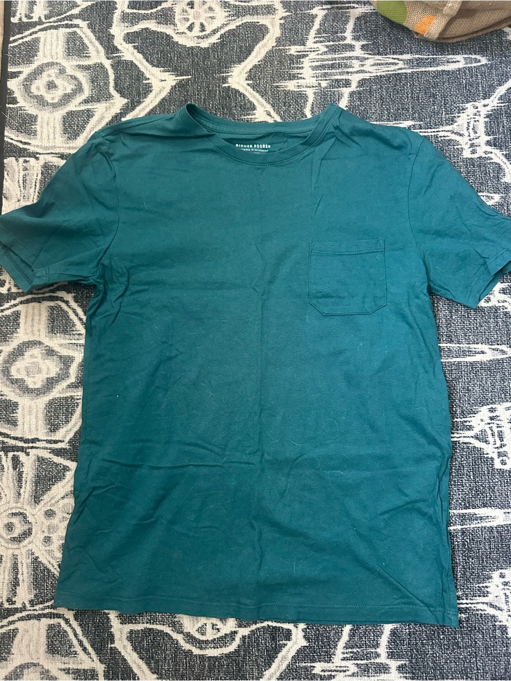 Richer Poorer Teal Crewneck Pocket Tee